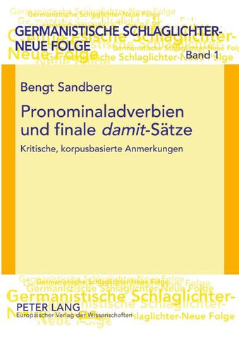 Pronominaladverbien und finale «damit»-Sätze