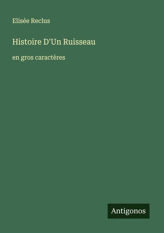 Histoire D'Un Ruisseau
