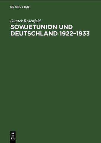 Sowjetunion und Deutschland 1922–1933