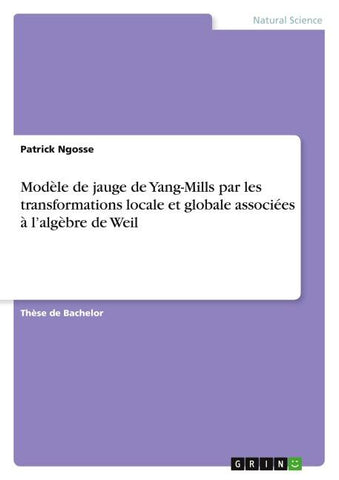 Modèle de jauge de Yang-Mills par les transformations locale et globale associées à l'algèbre de Weil