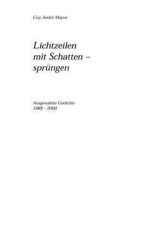 Lichtzeilen mit Schattensprüngen