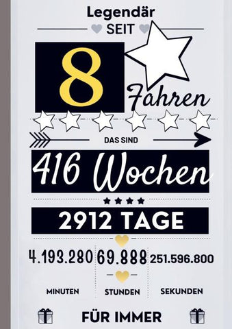 Notizbuch für Jungen 8 Jahre- Geburtstagsgeschenk für 8 jährige Jungen