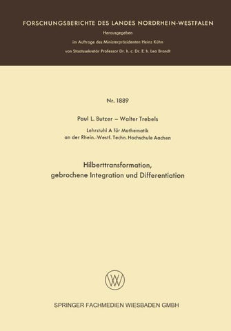 Hilberttransformation, gebrochene Integration und Differentiation