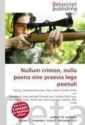 Nullum crimen, nulla poena sine praevia lege poenali