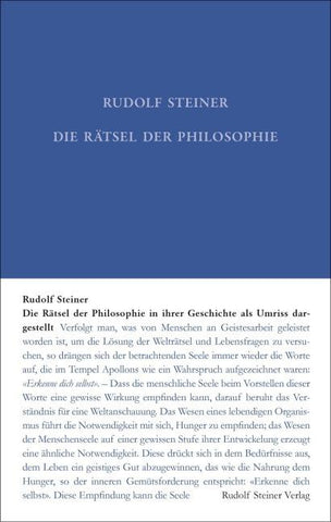 Die Rätsel der Philosophie in ihrer Geschichte als Umriss dargestellt