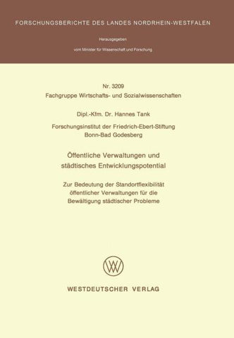 Öffentliche Verwaltungen und städtisches Entwicklungspotential