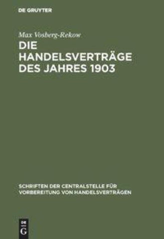Die Handelsverträge des Jahres 1903