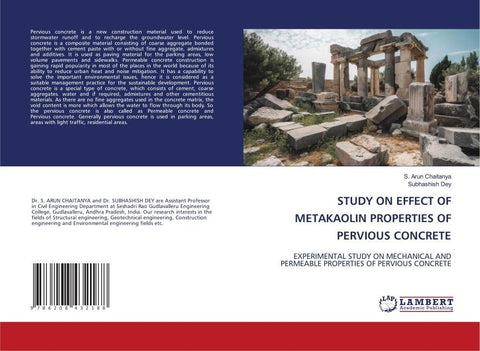 STUDY ON EFFECT OF METAKAOLIN PROPERTIES OF PERVIOUS CONCRETE