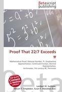 Proof That 22/7 Exceeds ¿