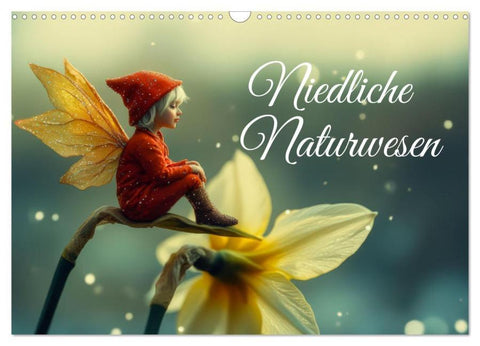 Niedliche Naturwesen (Wandkalender 2026 DIN A3 quer), CALVENDO Monatskalender