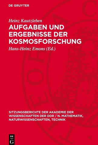 Aufgaben und Ergebnisse der Kosmosforschung