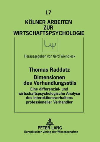 Dimensionen des Verhandlungsstils