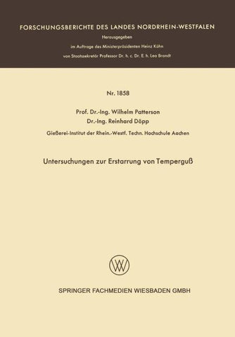 Untersuchungen zur Erstarrung von Temperguß