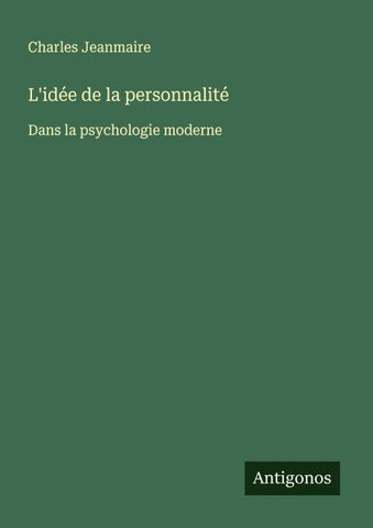 L'idée de la personnalité