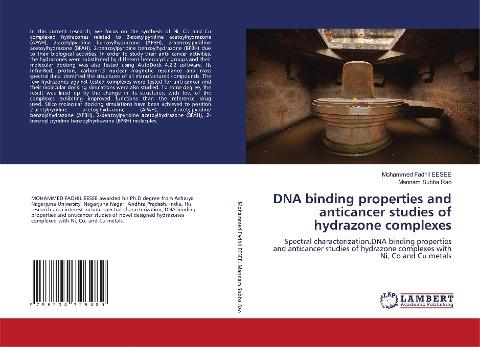 DNA binding properties and anticancer studies of hydrazone complexes