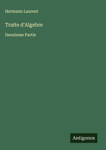 Traite d'Algebre