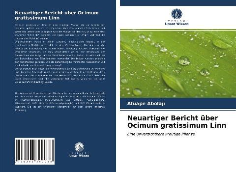 Neuartiger Bericht über Ocimum gratissimum Linn
