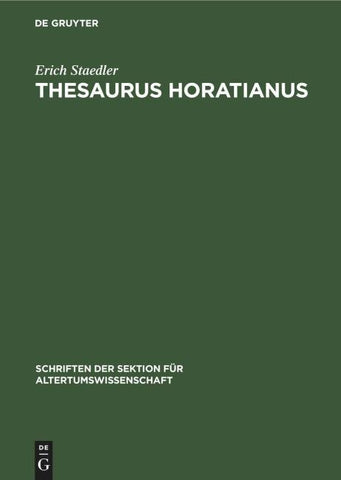 Thesaurus Horatianus
