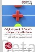 Original proof of Gödel's completeness theorem