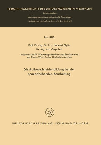 Die Aufbauschneidenbildung bei der spanabhebenden Bearbeitung