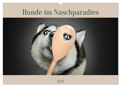 Hunde im Naschparadies (Wandkalender 2026 DIN A2 quer), CALVENDO Monatskalender