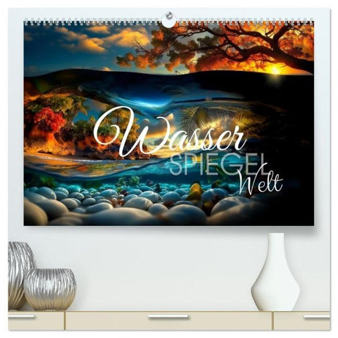 Wasserspiegelwelt (hochwertiger Premium Wandkalender 2026 DIN A2 quer), Kunstdruck in Hochglanz