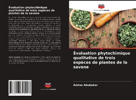 Évaluation phytochimique qualitative de trois espèces de plantes de la savane