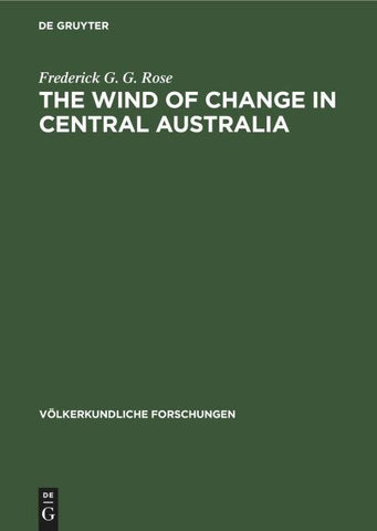 The Wind of Change in Central Australia