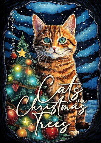 Katzen im Weihnachtsbaum Malbuch für Erwachsene