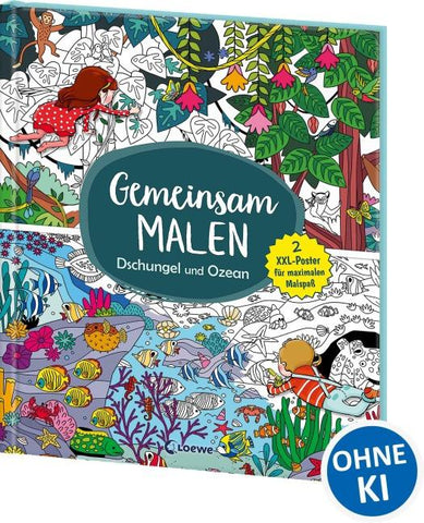 Gemeinsam malen - Dschungel und Ozean