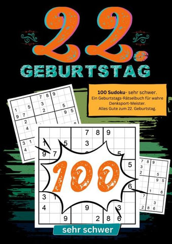 22. Geburtstag- Sudoku Geschenkbuch