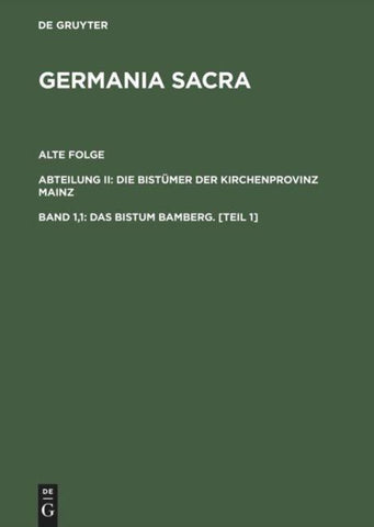 Das Bistum Bamberg. [Teil 1]