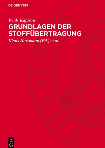 Grundlagen der Stoffübertragung
