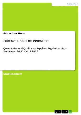 Politische Rede im Fernsehen
