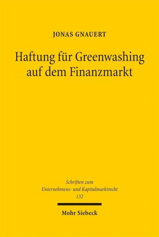 Haftung für Greenwashing auf dem Finanzmarkt