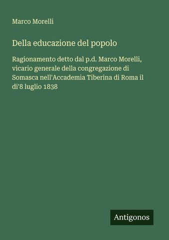 Della educazione del popolo