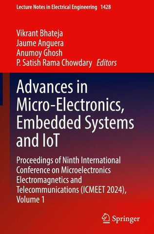 Advances in Micro-Electronics, Embedded Systems and IoT