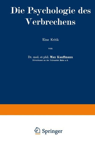 Die Psychologie des Verbrechens