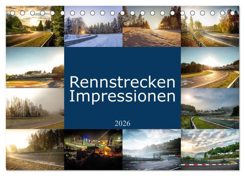 Rennstrecken Impressionen (Tischkalender 2026 DIN A5 quer), CALVENDO Monatskalender
