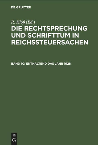 Enthaltend das Jahr 1928