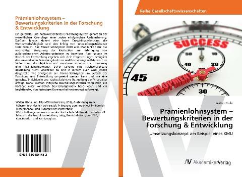 Prämienlohnsystem - Bewertungskriterien in der Forschung & Entwicklung