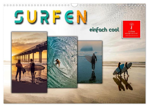 Surfen - einfach cool (Wandkalender 2026 DIN A3 quer), CALVENDO Monatskalender