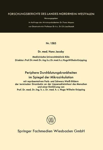 Periphere Durchblutungskrankheiten im Spiegel der Mikrozirkulation