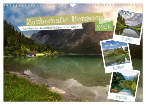 Zauberhafte Bergseen (Wandkalender 2026 DIN A3 quer), CALVENDO Monatskalender