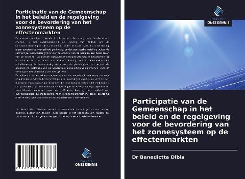 Participatie van de Gemeenschap in het beleid en de regelgeving voor de bevordering van het zonnesysteem op de effectenmarkten