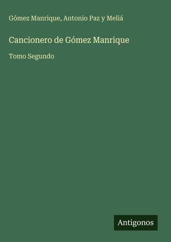 Cancionero de Gómez Manrique