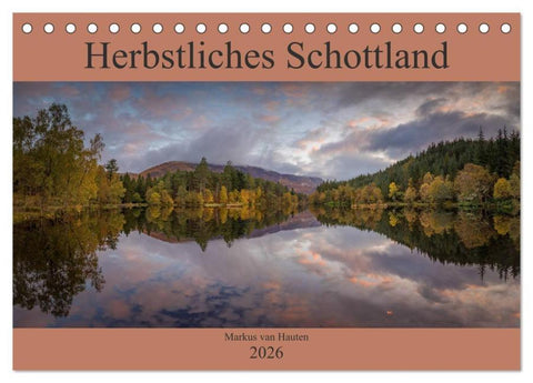 Herbstliches Schottland (Tischkalender 2026 DIN A5 quer), CALVENDO Monatskalender
