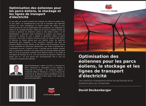 Optimisation des éoliennes pour les parcs éoliens, le stockage et les lignes de transport d'électricité