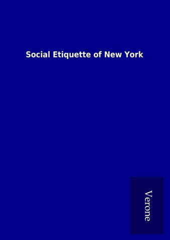 Social Etiquette of New York