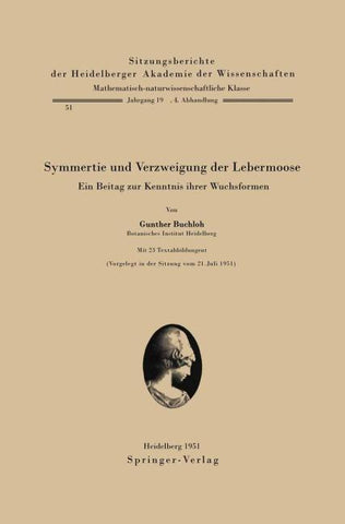 Symmetrie und Verzweigung der Lebermoose